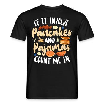 Pancake Lover Kids If It Involves - Men's T-Shirt - black - Front - AI Model Male 178 light (178cm)
