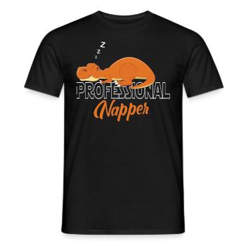 Professinonal Napper Dinosaurier Dino Trex Dino - Männer T-Shirt - Schwarz - Vorne - AI Model Male 178 light (178cm)