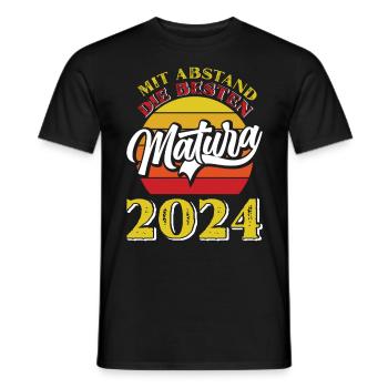MATURA 2024 Mit Abstand die Besten Maturant - Männer T-Shirt - Schwarz - Vorne - AI Model Male 178 light (178cm)