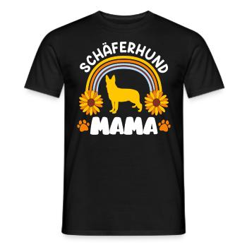 SCHÄFERHUND MAMA Deutscher Schäferhund Besitzerin - Männer T-Shirt - Schwarz - Vorne - AI Model Male 178 light (178cm)