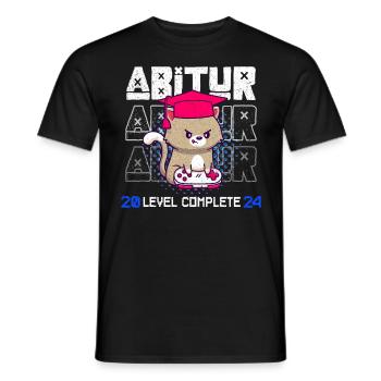 Abitur 2024 LEVEL COMPLETE Abiturienten Abschluss - Männer T-Shirt - Schwarz - Vorne - AI Model Male 178 light (178cm)