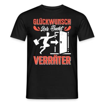 Glückwunsch zur Flucht VERRÄTER Abschied - Männer T-Shirt - Schwarz - Vorne - AI Model Male 178 light (178cm)