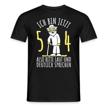 54. Geburtstag 54er 54ter Ich bin jetzt 54 Jahre - Männer T-Shirt - Schwarz - Vorne - AI Model Male 178 light (178cm)