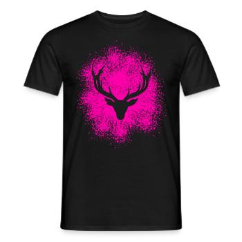Majestätischer Hirschkopf – Für Jäger & Naturfreun - Männer T-Shirt - Schwarz - Vorne - AI Model Male 178 light (178cm)