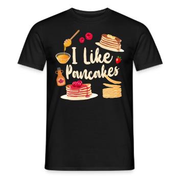 Amoureux des crêpes Les enfants J’aime les crêpes - T-shirt homme - noir - Devant - AI Model Male 178 light (178cm)