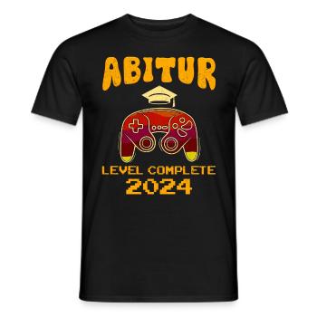 Abitur 2024 LEVEL COMPLETE Abiturienten Abschluss - Männer T-Shirt - Schwarz - Vorne - AI Model Male 178 light (178cm)