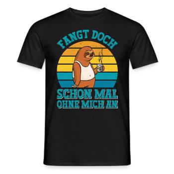Mitarbeiter Faul Fangt Schon Mal Ohne Mich An - Männer T-Shirt - Schwarz - Vorne - AI Model Male 178 light (178cm)