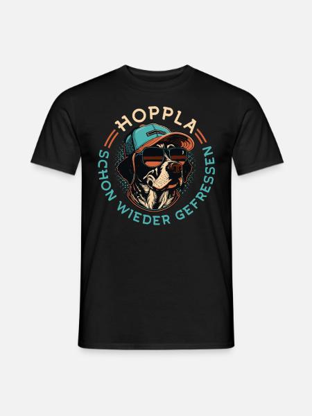 Labrador Hungrig HOPPALA WIEDER GEFRESSEN - Männer T-Shirt - Schwarz