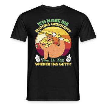 Maturanten Habe die Matura Geschafft Lustiges - Männer T-Shirt - Schwarz - Vorne - AI Model Male 178 light (178cm)