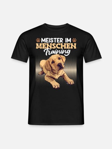 Labrador Hund MEISTER IM MENSCHEN TRAINING - Männer T-Shirt - Schwarz
