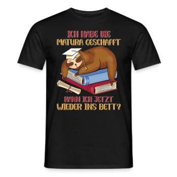 Maturanten Habe die Matura Geschafft Lustiges - Männer T-Shirt - Schwarz - Vorne - AI Model Male 178 light (178cm)