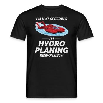 Wasserflugzeug Bootsrennen Wassersport Adrenalin - Männer T-Shirt - Schwarz - Vorne - AI Model Male 178 light (178cm)