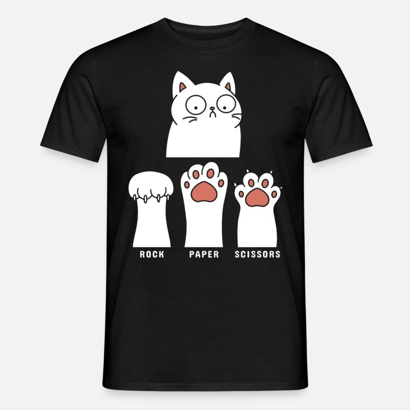 Rock Paper Scissors - Männer T-Shirt - Schwarz