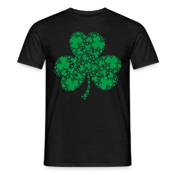 Trèfle en fleurs - T-shirt homme - noir - Devant - AI Model Male 178 light (178cm)