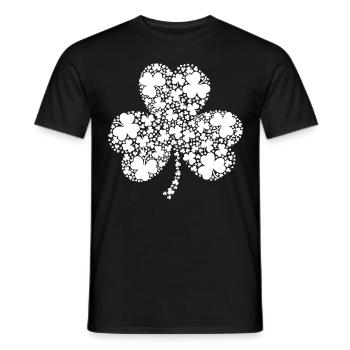 Trèfle blanc en fleurs - T-shirt homme - noir - Devant - AI Model Male 178 light (178cm)