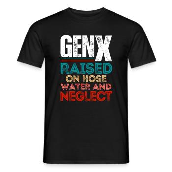 Gen X - Farben im Retro-Stil - Männer T-Shirt - Schwarz - Vorne - AI Model Male 178 light (178cm)