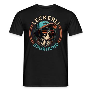 Labrador Herrchen LECKERLI SPÜRHUND Lustiges - Männer T-Shirt - Schwarz - Vorne - AI Model Male 178 light (178cm)