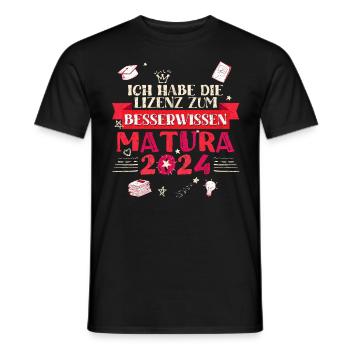 Maturantin Die Lizenz zum Besserwissen Matura - Männer T-Shirt - Schwarz - Vorne - AI Model Male 178 light (178cm)