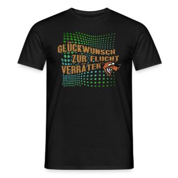 Glückwunsch zur Flucht Verräter Lustiges - Männer T-Shirt - Schwarz - Vorne - AI Model Male 178 light (178cm)