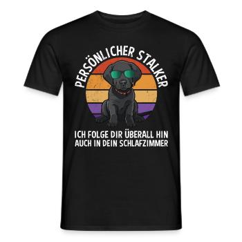 Labrador Liebhaber Persönlicher Stalker Labrador - Männer T-Shirt - Schwarz - Vorne - AI Model Male 178 light (178cm)