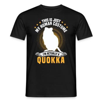 Nur ein Quokka Kostüm Beuteltier Quokka - Männer T-Shirt - Schwarz - Vorne - AI Model Male 178 light (178cm)