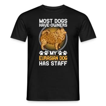 Eurasier a du personnel Spitz d’Eurasie - T-shirt homme - noir - Devant - AI Model Male 178 light (178cm)