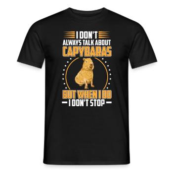 Discours sur Capybara Amérique du Sud Capybara - T-shirt homme - noir - Devant - AI Model Male 178 light (178cm)