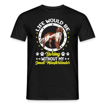Ennuyeux sans mon petit Münsterlander - T-shirt homme - noir - Devant - AI Model Male 178 light (178cm)