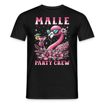 Malle Party Crew - Männer T-Shirt - Schwarz - Vorne - AI Model Male 178 light (178cm)