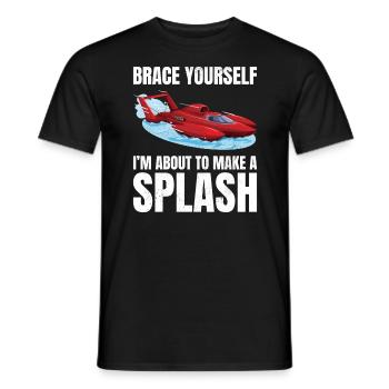 Splash Alert: Wasserflugzeug-Rennen Fun Wassersport - Männer T-Shirt - Schwarz - Vorne - AI Model Male 178 light (178cm)