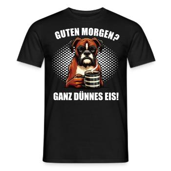 Guten Morgen ganz dünnes Eis Boxer Boxerhalter - Männer T-Shirt - Schwarz - Vorne - AI Model Male 178 light (178cm)