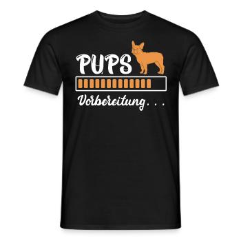 Französische Bulldogge PUPS Vorbereitung Lustiges - Männer T-Shirt - Schwarz - Vorne - AI Model Male 178 light (178cm)
