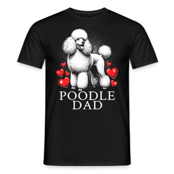 Papa caniche - T-shirt homme - noir - Devant - AI Model Male 178 light (178cm)