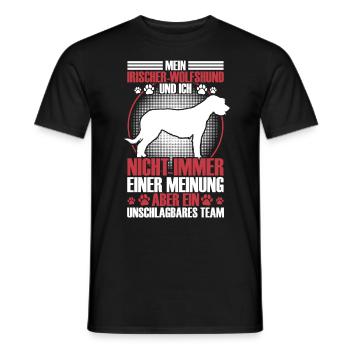 Irischer Wolfshund ist unschlagbar - Männer T-Shirt - Schwarz - Vorne - AI Model Male 178 light (178cm)