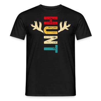 Jäger Jagen - Männer T-Shirt - Schwarz - Vorne - AI Model Male 178 light (178cm)