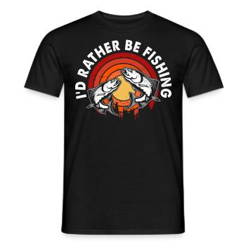 Pêcheurs à la ligne - T-shirt homme - noir - Devant - AI Model Male 178 light (178cm)