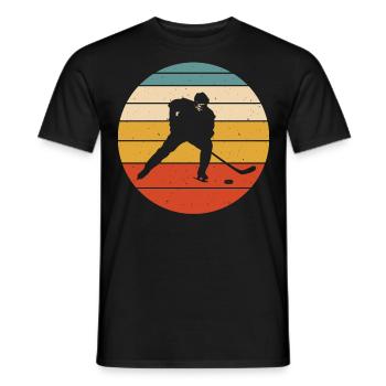 Ice hockey - Men's T-Shirt - black - Front - AI Model Male 178 light (178cm)
