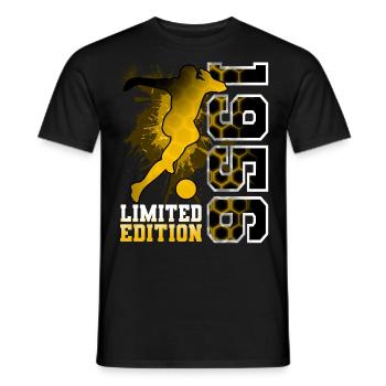 1956 Year of birth Birthday Football - Men's T-Shirt - black - Front - AI Model Male 178 light (178cm)