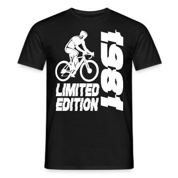 Édition limitée 1981 Vélo en édition limitée - T-shirt homme - noir - Devant - AI Model Male 178 light (178cm)