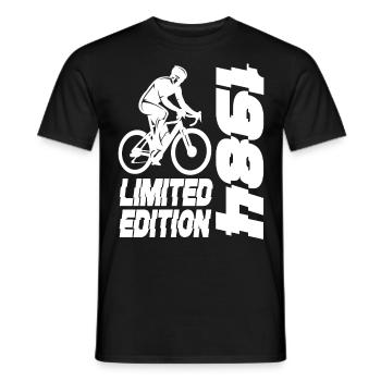 Édition limitée 1984 Vélo en édition limitée - T-shirt homme - noir - Devant - AI Model Male 178 light (178cm)