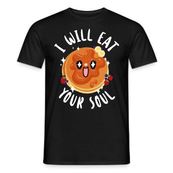 Pancake Lover Kids I Will Eat Your - Men's T-Shirt - black - Front - AI Model Male 178 light (178cm)