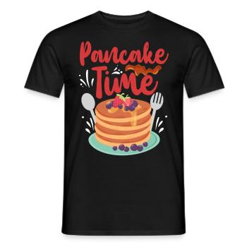 Amateur de crêpes pour enfants L’heure des crêpes - T-shirt homme - noir - Devant - AI Model Male 178 light (178cm)