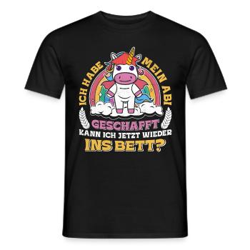 Abiturient Habe Mein Abi Geschafft Abschluss - Männer T-Shirt - Schwarz - Vorne - AI Model Male 178 light (178cm)