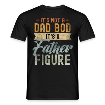 Ce n’est pas un corps de papa, c’est une figure paternelle - T-shirt homme - noir - Devant - AI Model Male 178 light (178cm)