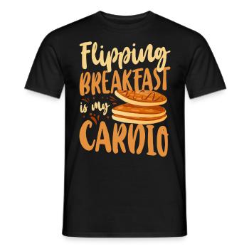 Pancake Lover Kids Flipping - Men's T-Shirt - black - Front - AI Model Male 178 light (178cm)
