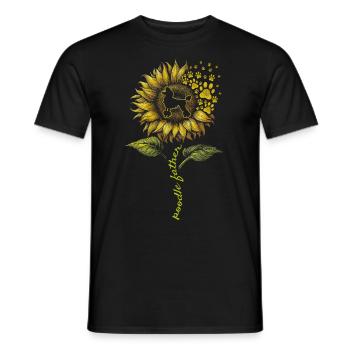 Père caniche - T-shirt homme - noir - Devant - AI Model Male 178 light (178cm)