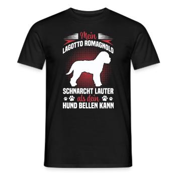 Lagotto Romagnolo snores loud water dog - Men's T-Shirt - black - Front - AI Model Male 178 light (178cm)