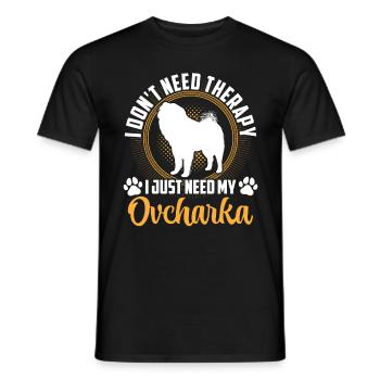 Ovcharka Only need Caucasian Ovcharka - Men's T-Shirt - black - Front - AI Model Male 178 light (178cm)