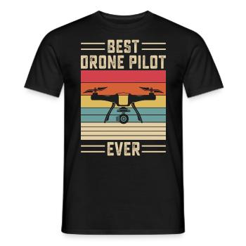Drohnenpilot - Männer T-Shirt - Schwarz - Vorne - AI Model Male 178 light (178cm)