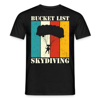 Skydiving - Männer T-Shirt - Schwarz - Vorne - AI Model Male 178 light (178cm)